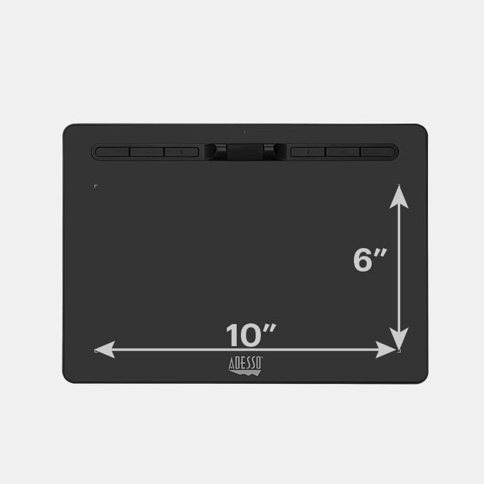 Image of Adesso Large Graphics Drawing Tablet Pad, 10x6 Inch, 8192 Levels