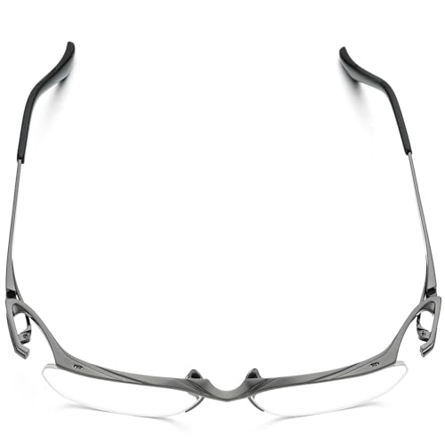 Image of FONEX Pure Titanium Glasses Frame Men Semi Rimless Square Eyeglasses Eyewear DTX416