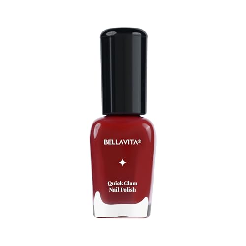 BELLAVITA Nail Polish | Vibrant Color Lustrous Shine Long Lasting | Chip Free Fast Dry Formula | Smooth Application| Wine Spill | Nail Paints for Women | 10 Ml
