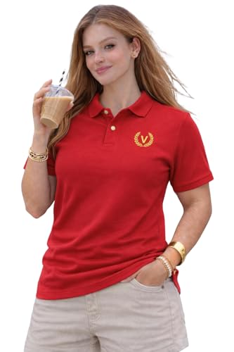 Image of Mack Jonney Women's Cotton Polo T-Shirt|Solid Regular Fit|Half Sleeve Collar T-Shirt for Casual Wear-MJ-32