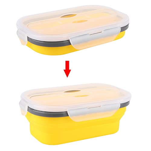 Lunchbox, lichtgewicht 800 ml draagbare lunchboxcontainer voor buiten voor op reis voor picknick(geel) - Image 8