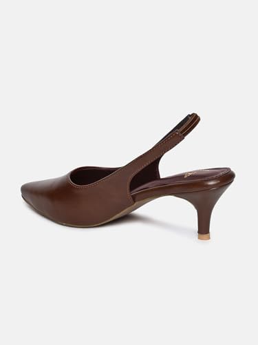 Image of Marc Loire Women Slip on Kitten Heel Pumps for Office Wear