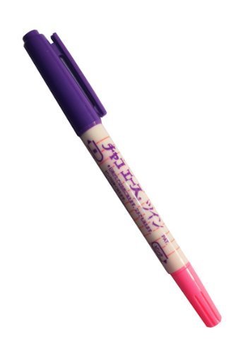 HAND ® Water Erasable Purple & Pink Double Side Fabric Marker Pen - 2 Pcs