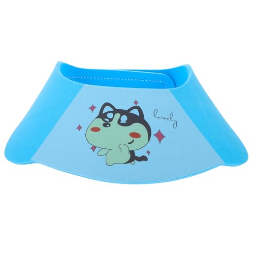 Healifty Visera Ajustable para Baño Bebés, Gorro de Eva Azul Que Mantiene la Cara Seca y Protege Durante el Lavado del Cabello