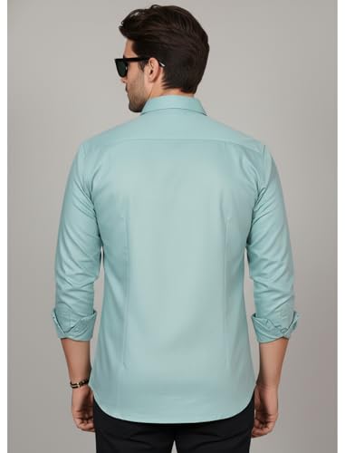 Image of Diverse Men's Solid Formal Shirt | Premium Poly Cotton Full Sleeve Regular Fit Shirt for Men | Stylish Office, Business & Casual