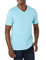 Amazon Essentials Herren V-Neck Kurzarmhemd T-Shirt, 2er-Pack, Aquablau/Hellblau, L – Ansicht 5