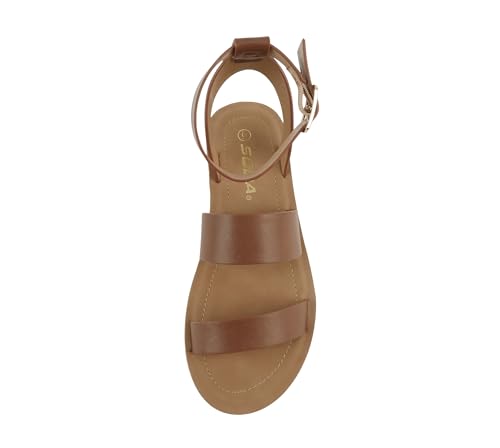 Image of Soda Glory ~ Women Open Toe Multi-Strap Flatform Sandals | Casual Sandals