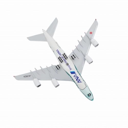 Image of Airplane Model 18 CM Blue Aircraft Japan ANA Airlines A380 Plane Metal Diecast Aircraft Model Toy Plane