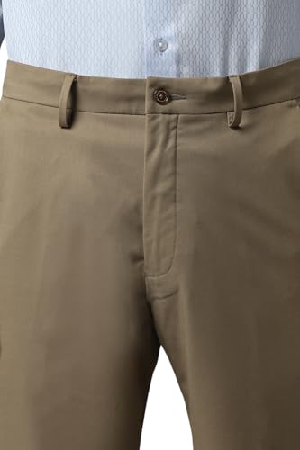 Image of Louis Philippe Men's Regular Fit Mid Rise Pants