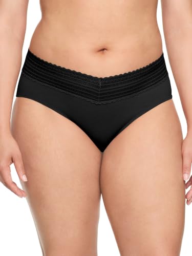 Image of Warner's Women's Blissful Benefits Dig-free Comfort Waist With Lace Cotton Hipster 6-pack Ru2266w