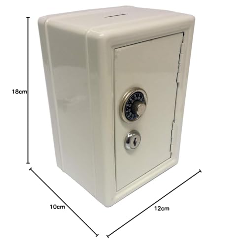 Mini Cofre mecânico Branco Segredo Chaves Dinheiro Joias GT445-W - Lorben