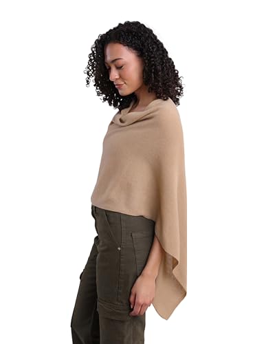 Image of CLAUDIA NICHOLE Womens 100% Cashmere Dress Topper - Cashmere Poncho Wrap