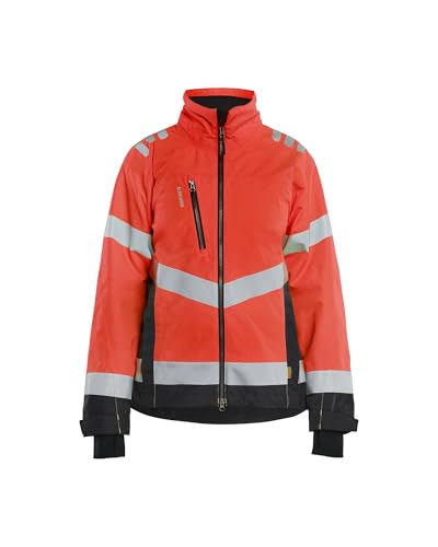 Veste de travail hardshell haute-visibilité femme Blaklader 4761 rouge fluo noir S