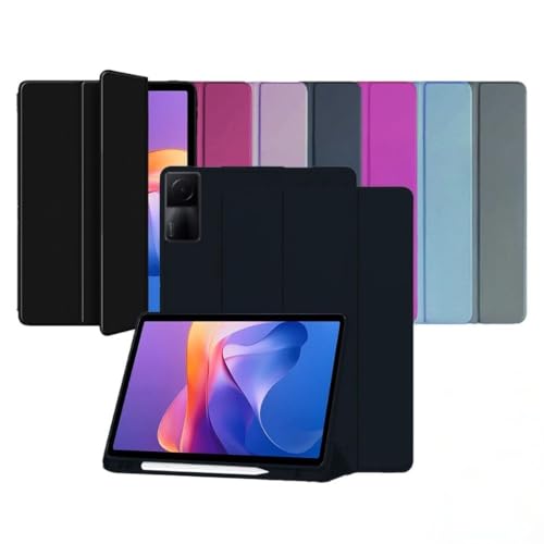 Capa Smart Case para Xiaomi Redmi Pad SE 11'' – Magnética, Sleep/Wake, Suporte para Caneta, Tampa Magnética e Suporte Integrado (Preto, Redmi Pad SE 11'' (Apenas capa))