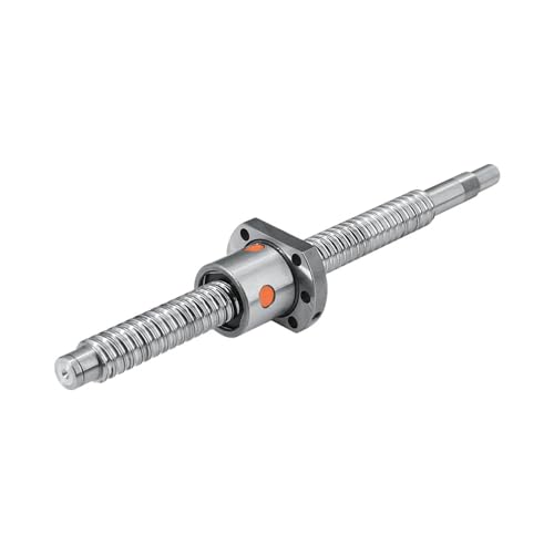 Vis à billes RM2505 450mm avec écrou simple C7 et supports de guidage BK20 BF20