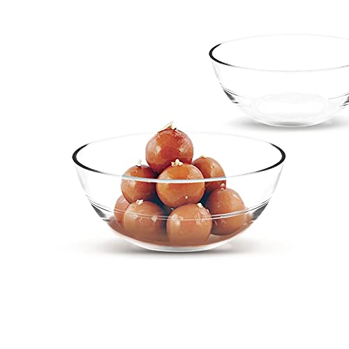 Treo by Milton Jelo Designer Glass Bowl, 1 Piece, 800 ml, Transparent