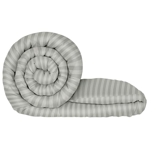 Image of Single Bed Comforter 180 GSM Reversible Microfiber | Comforter Single | AC Comforter Single Bed | Lightweight All Season Comforter | Blanket Single Size - Light Grey