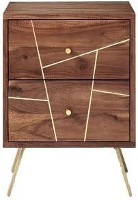 Aprodz Solid Wood Gandra Bedside Storage Table for Living Room