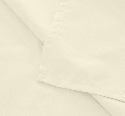 Image of 1800 Brushed Microfiber Flat BedSheet with 1 Takiya Cover | Bedsheets Soft and Breathable - Ivory Single Bed