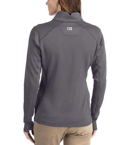 Image of Cutter & Buck womens Moisture Wicking Upf 50+ Stretch Traverse Half Zip PulloverPullover Sweater