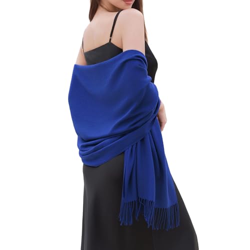 Image of RIIQIICHY Women's Fringe Shawl Wrap Pashmina Scarf for Wedding Evening