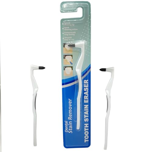 Image of 3Pcs Teeth Stain Remover,Tooth Stain Eraser,Tartar Eraser Polisher,Dental Plaque Tool,Eraser for Coffee Stain Teeth Whitening Cleaning Polishing Kit (white)