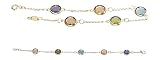 Hobra-Gold Armband Gold 585 multicolor Zirkonias Armband Armkette Goldkette Damen 14 Kt.