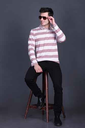 Image of Full Sleeve Polo T Shirt for Men Cotton with Pocket and Collar - Regular Fit Tshirt