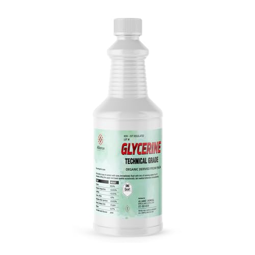 Glycerin Technical Grade - 1 Quart Bottle for Resins, Coatings