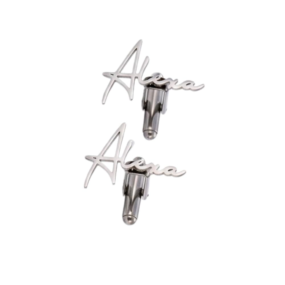 artsycollection Super Thin Name Cufflinks for Men | Personalized Slim Design Custom Name Engraved Cufflinks | Premium Minimal Formal Shirt Accessories | Wedding Office Gift-picture-10