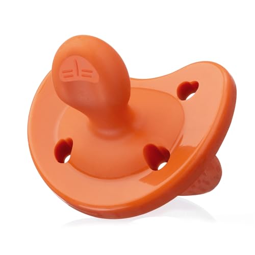 Image of Chicco PhysioForma Luxe Orthodontic Pacifier for Babies 16-24 Months, One-Piece 100% Soft Silicone, Supports Breathing, Textured Shield & Handle, Sterilizing Case, BPA Free, 2-Pack, Terracotta