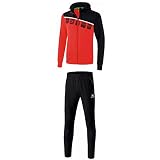 Erima Kinder Trainingsanzug 5-C Rot/Schwarz/Weiß 164