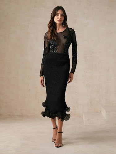 Women's Flowy Trendy Skirt Elegant Solid Color Skirt3