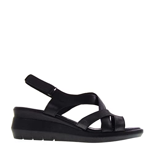 Riposella 00061 Sandali Sportivi Donna Pelle Nero