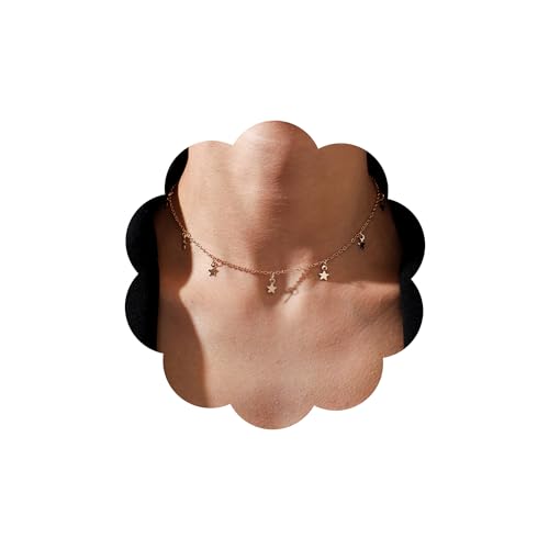 Cadeaux pour femmes collier tour de cou étoile or et chaîne boho