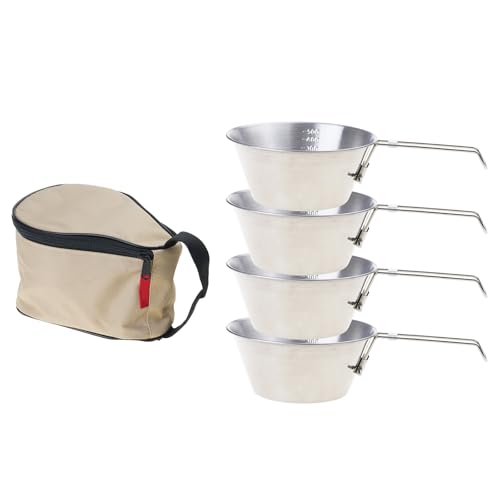 500mlの屋外キャンプ調理器具食器用品ハンドバッグボウルバッグステンレススチールキッチンセット折りたたみボウル