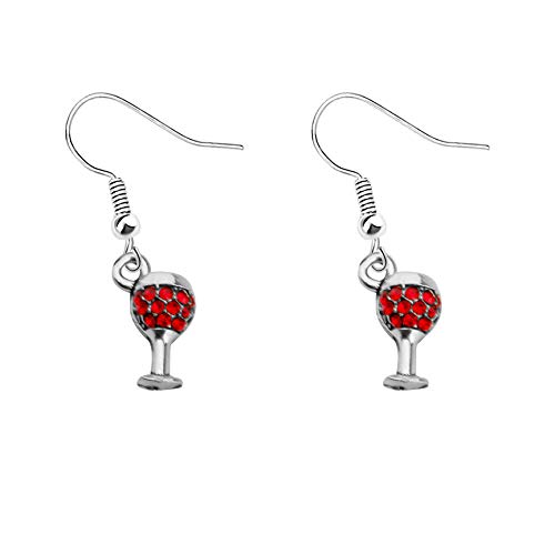 CENWA Tiny Red Wine Earrings Wine Drinker Enthusiast Jewelry Wine Lover Gift for Her