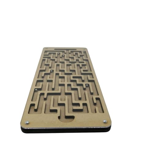 Image of Wooden Labyrinth Ball Maze Game for Kids | Phone Shape(Large) Maze Board | 24x10 cm Screen-Free Game| Improves Focus, Thinking & Motor Skills | Educational Toy for Age 5 Yrs+