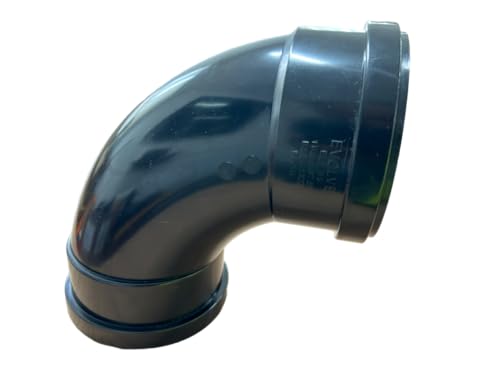 110MM Black Soil Pipe and Ring Seal Fittings Push Fit Fittings Double Socket 87.5 Bend Elbow