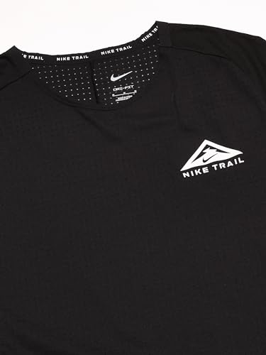 Nike Men's Dri Fit Trail Crew Neck Running T-Shirt L Black2