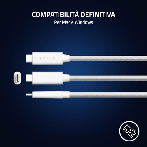 Cavo Thunderbolt 4 - Cavo Thunderbolt 4 (Fino a 40 Gigabit al secondo, Risoluzioni fino a 8K, Ricarica fino a 100 W, Massima compatibilità) Bianco | 0,8 M - Gadget - Immagine 4