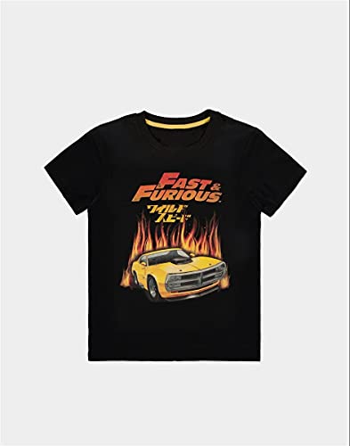 Camiseta Fast & Furious de manga corta para hombre Difuzed con diseño de llamas