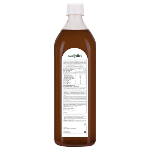 Image of nutndiet Cold Pressed Black Sesame Oil (Gingelly Oil) 1 Litre PET Bottle | Pure & Natural | Perfect for Cooking, Hair Care, Skin Care & Massage | |Multipurpose Usage | Nutrient-Rich & Chemical-Free