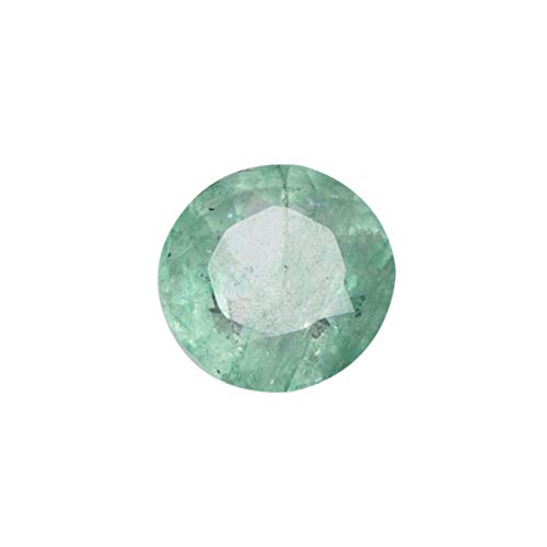 GEMHUB Beautiful Green Emerald 3.65 Ct Certified Natural Round Cut Loose Gemstone for Ring DX-654