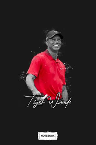 Tiger Woods B28385 Notebook: Planner, Lined College Ruled Paper, Journal, Diary, 6×9 120 Pages, Matte Finish Cover