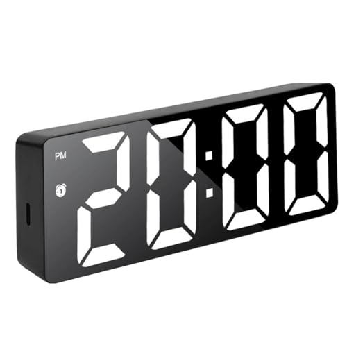 FANSU Wecker Digital, Radiowecker mit Große Nummer LED Display, USB Ladeanschluss Spiegelalarm, Tragbarer Lichtwecker, Alarm Clock für Schlafzimmer Schreibtisch Reisen (Weiß,16x2.7x6cm) FANSU Wecker Digital, Radiowecker mit Große Nummer LED Display, USB Ladeanschluss Spiegelalarm, Tragbarer Lichtwecker, Alarm Clock für Schlafzimmer Schreibtisch Reisen (Weiß,16x2.7x6cm)