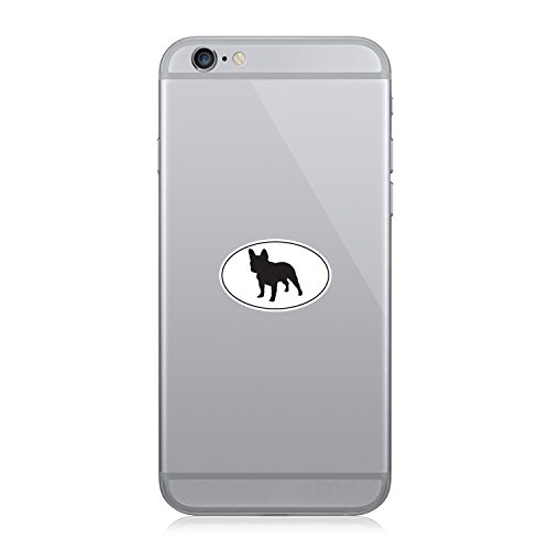 French Bulldog Euro Oval - Cell Phone Sticker - Decal - Die Cut