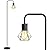 BoostArea Industrial Floor Lamp, Diamond Shape Design, 6W LED Bulb, E26 Socket, On/Off Footswitch, Premium Quality, Safe, Easy Assembly, Modern Style, Black