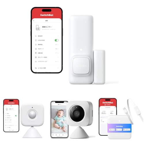 SwitchBot Zbg(Hub)ZLeBZbg X}[gR(MatterΉ)+J+lZT[+JZT[ ANTɑΉ X}[gz[ ob u A[ʒm tȒP hƑ΍ ^ ԊO