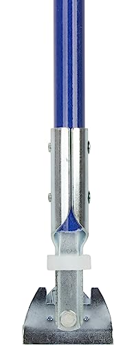Image of SPARTA 60 inch Fiberglass Dust Mop Replacement Handle with Clip-On Jaw Clamp Connector, Sliding Locking Collar, Commercial Floor Cleaning, Blue (Pack of 12)